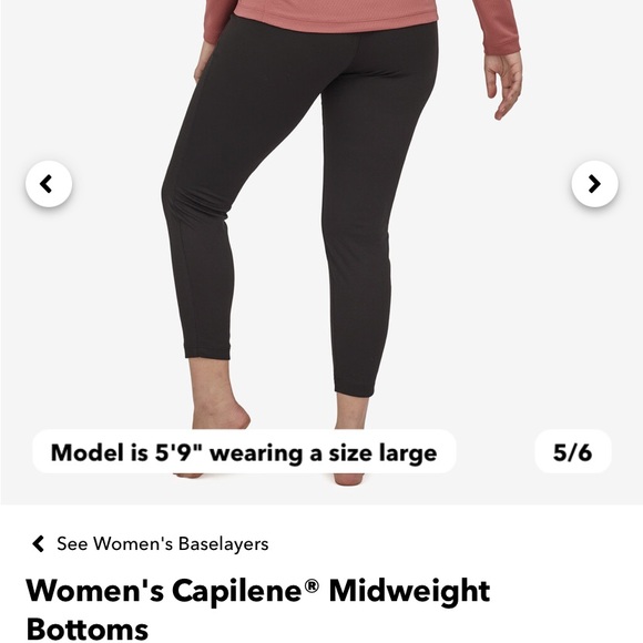 NWT Patagonia Women’s Capilene Midweight Bottom S Black - Picture 3 of 11